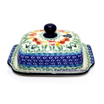 Maselnica na kostkę masła 200g dek. U5224X Tulipany Unikat